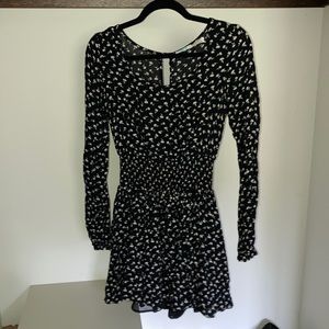 KIMCHI BLUE SIZE XS FLORAL BLACK DRESS URBAN OUTFITTERS